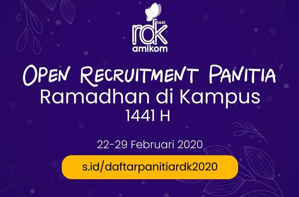 OPEN RECRUITMENT”Panitia Ramadhan di Kampus Amikom 1441H