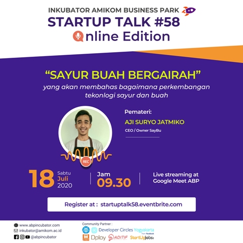 Startup Talk #58 Online Edition : ” Sayur Buah Bergairah. “
