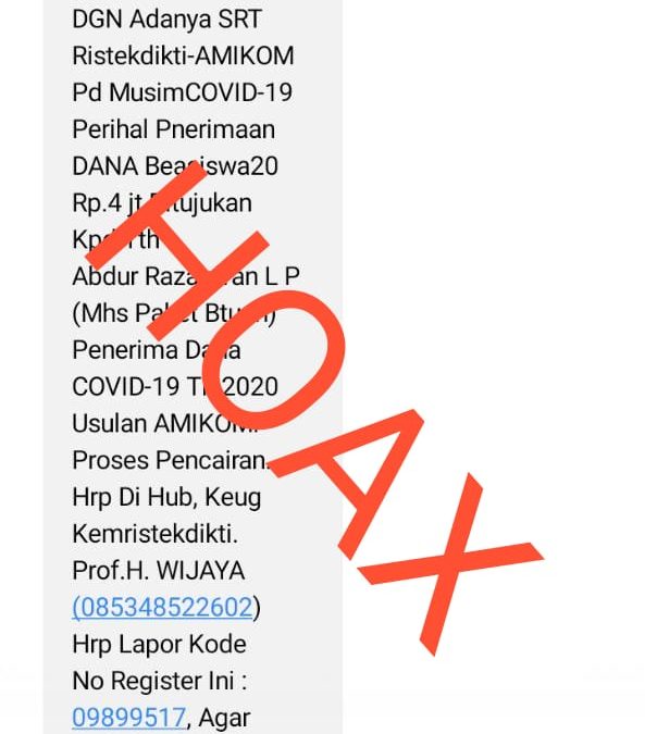 HATI – HATI DENGAN PENIPUAN MENGATASNAMAKAN PIMPINAN, DOSEN, KARYAWAN UNIVERSITAS AMIKOM YOGYAKARTA