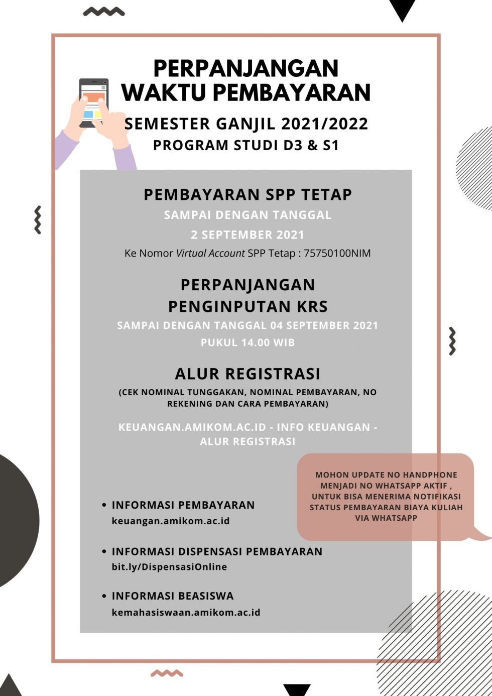 Informasi Perpanjangan Registrasi Dan Penginputan KRS | Universitas ...