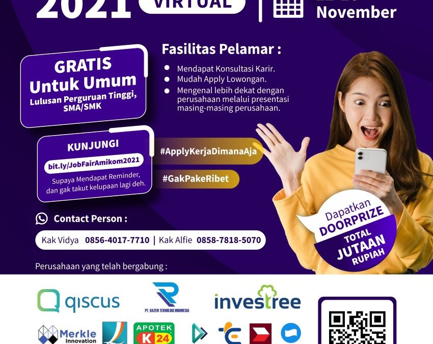 Amikom Job Fair 2021 Segera Diselenggarakan, Siapkan CV Karena Ada Berbagai Lowongan Kerja Menanti