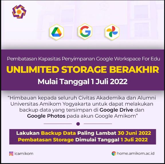 Pembatasan Storage Google Edu Mulai 1 JULI 2022