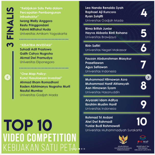 Mahasiswa Prodi Geografi Amikom Juara 3 dalam Satu Peta Video Competition