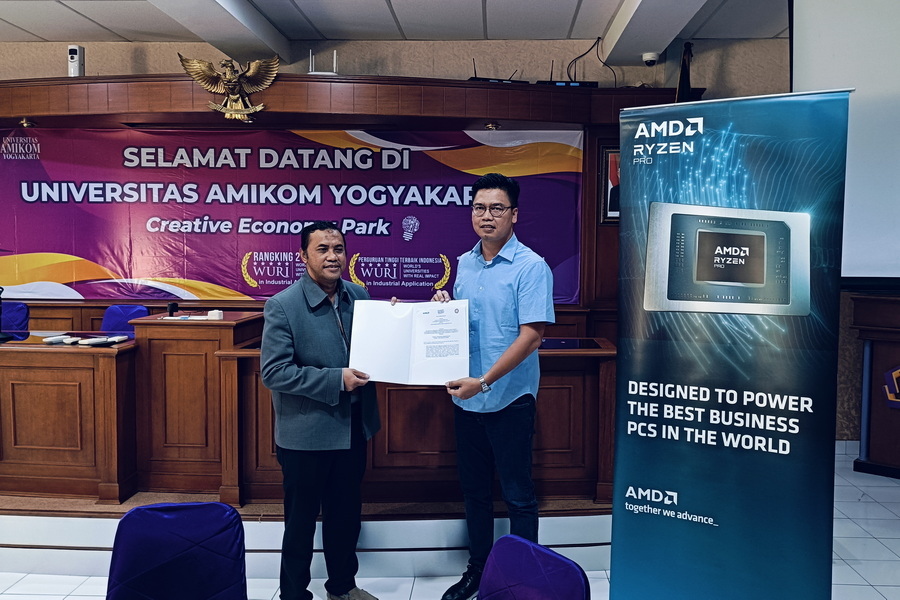 Amikom Jalin Kerjasama dengan AMD, Jadi universitas pertama di Indonesia yang mengadopsi Teknologi Terbaru AMD