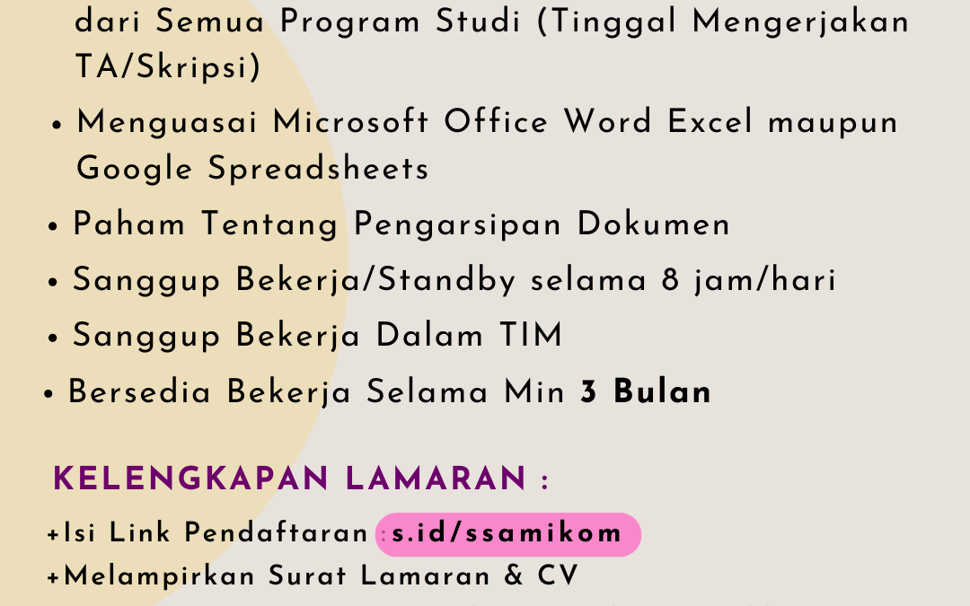 Recruitment SS DPK