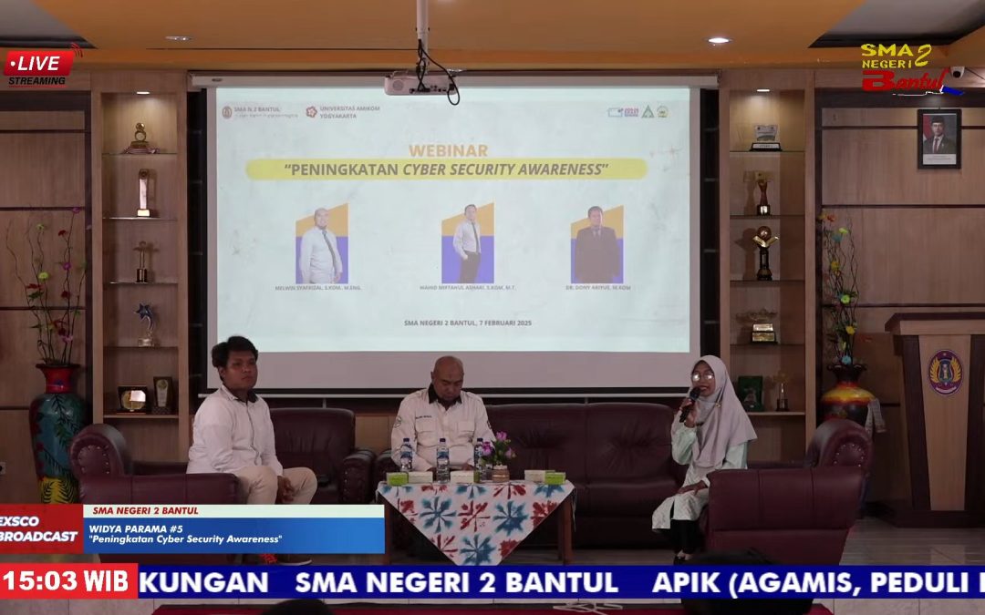 Widya Parama Smadaba ke-5: Guru SMA Negeri 2 Bantul Dapat Edukasi Keamanan Siber dari Universitas Amikom Yogyakarta