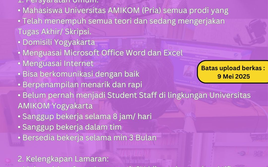 Open Recruitment SS UPT ME Periode Juni 2025 – September 2025