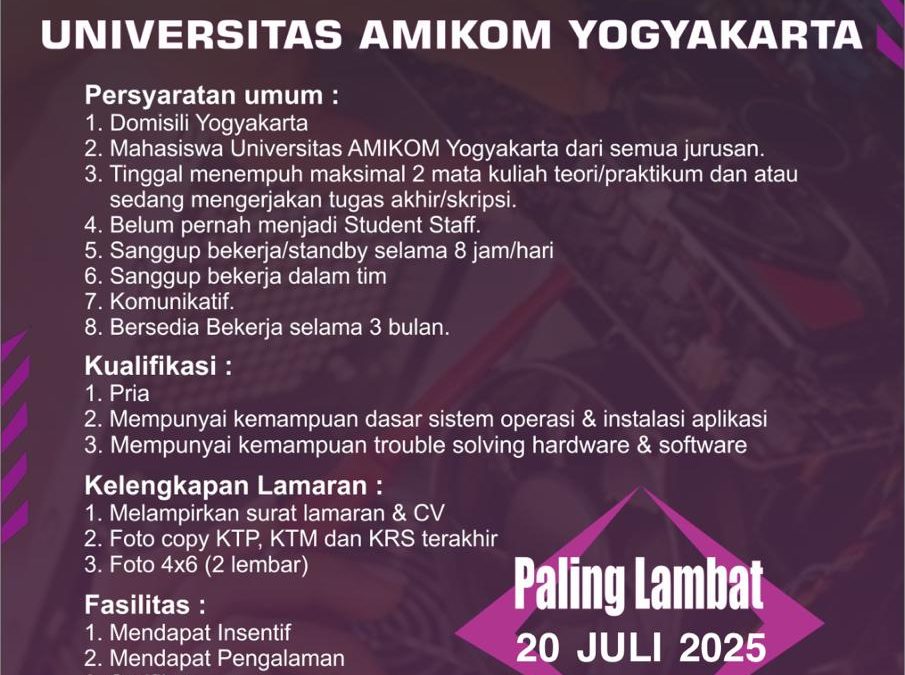 Recruitment SS UPT Lab