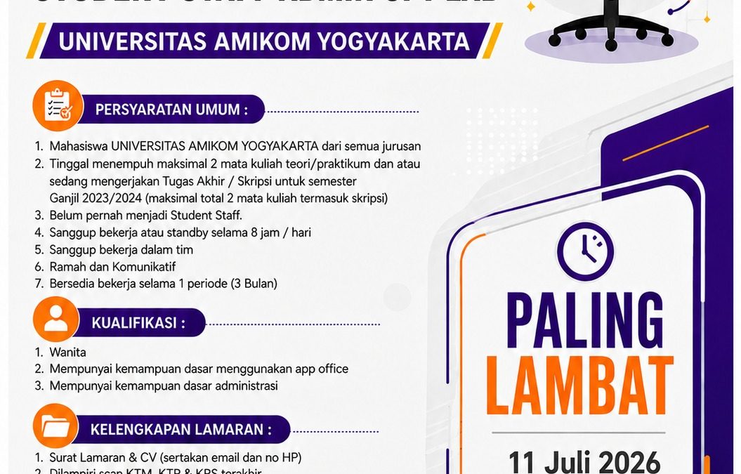 Recruitment Student Staff Admin UPT Lab