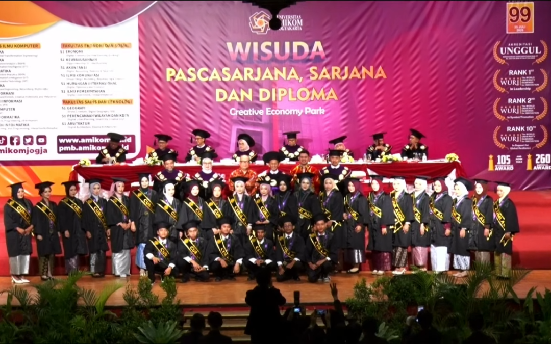 Wisuda Universitas AMIKOM Yogyakarta Periode 99, Luluskan 643 Wisudawan Wisudawati